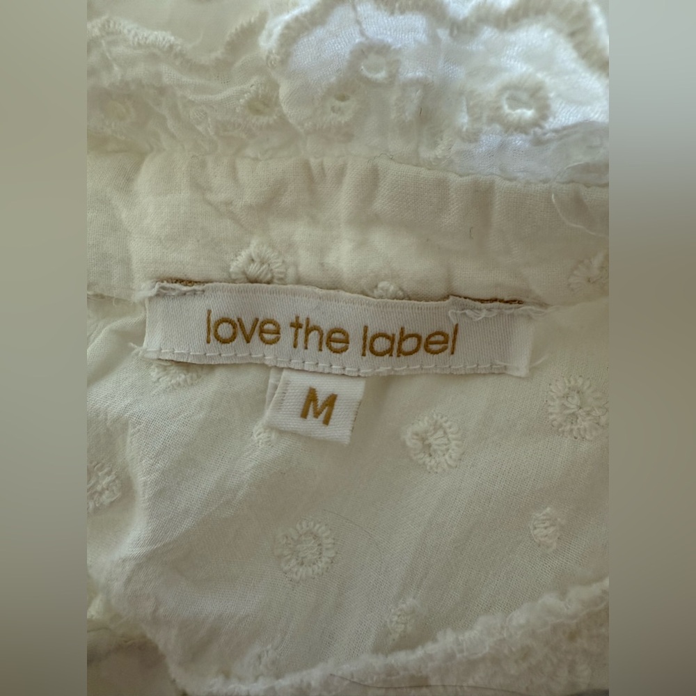 Anthropologie Ruffled Eyelet Blouse White Cottagecore Boho Prairie Top Medium - Picture 10 of 13